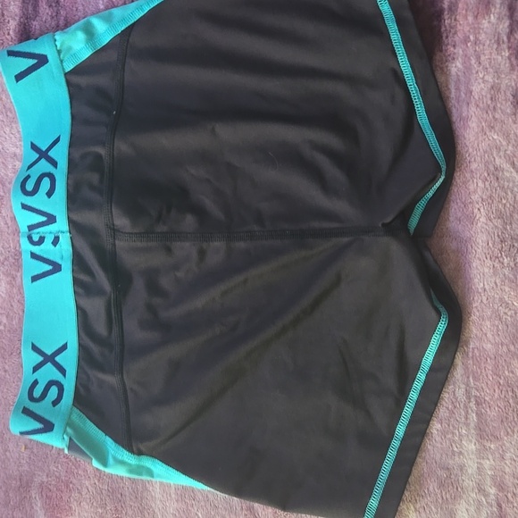 VSX Turquoise and Black Workout Shorts - Picture 4 of 4